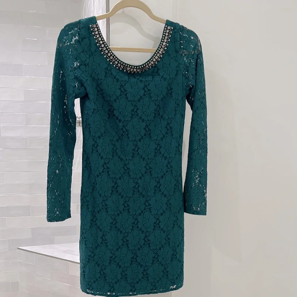 laundry by shelli segal green dress $298 Laundry by Shelli Segal Women Green Cowlneck Gown Dress Size 6